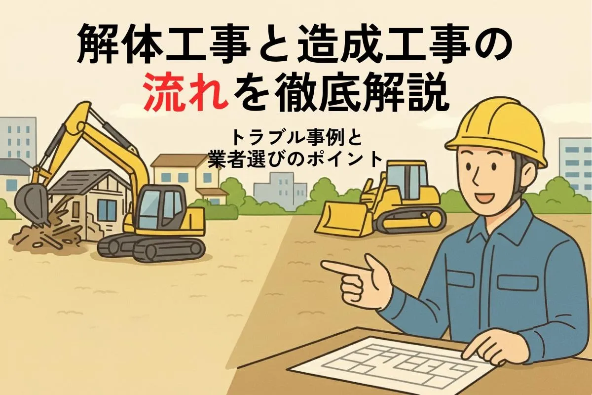 解体工事と造成工事の流れを徹底解説｜トラブル事例と業者選びのポイント