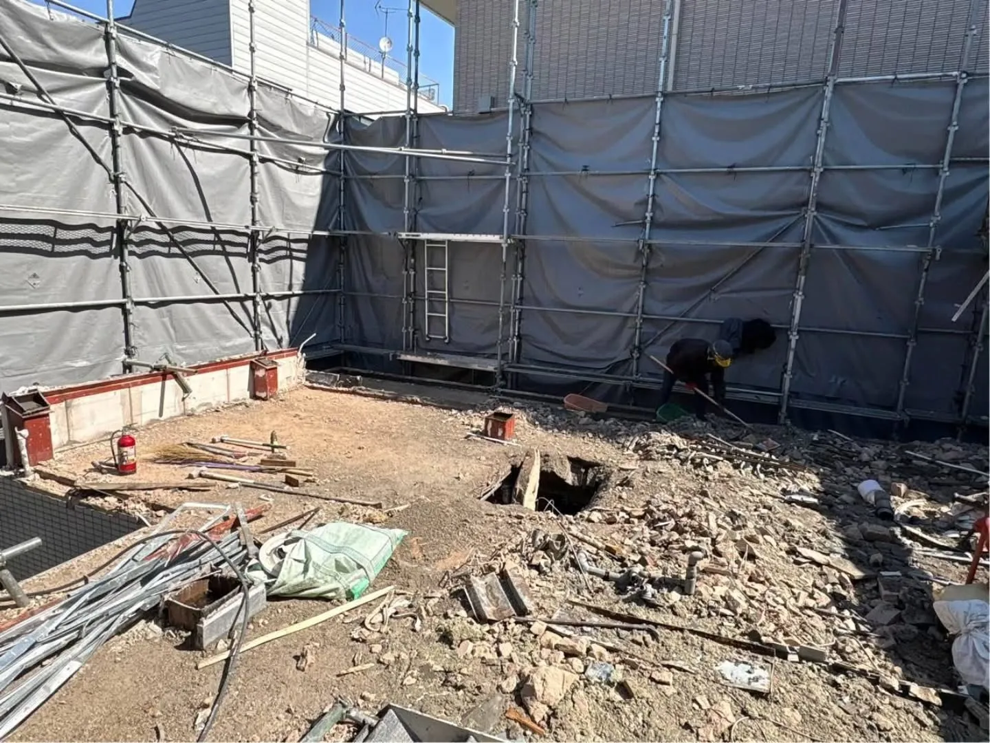 🚧板橋区鉄骨造4階建て解体工事🚧